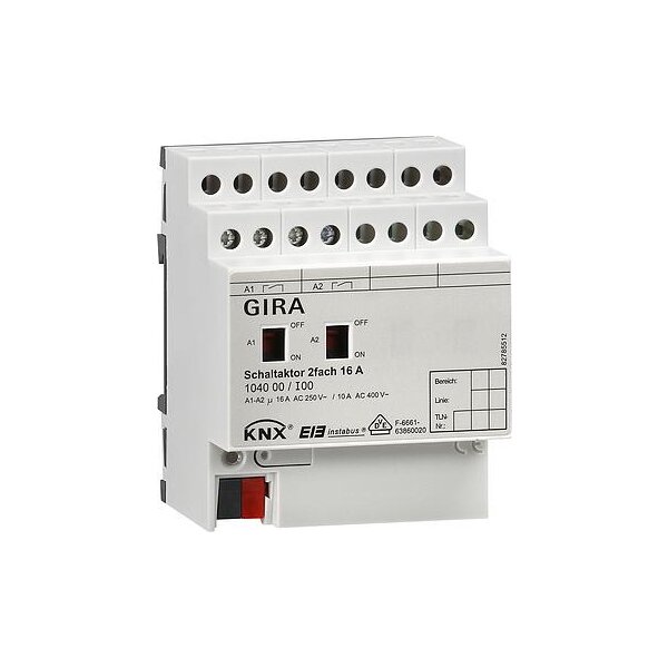 GIRA Aktor 104000 KNX/EIB Schalten 2fach 16A REG