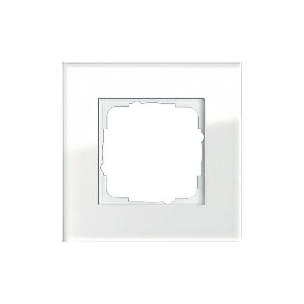 GIRA Rahmen 021112 1fach Esprit glas weiss