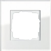 GIRA Rahmen 021112 1fach Esprit glas weiss