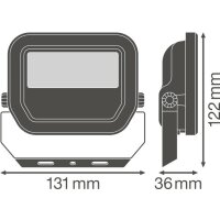 LEDV LED-Strahler LB22 FL PFM 10W/6500K SYM 100 BK