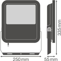 LEDV LED-Strahler LB22 FL PFM 80W/6500K SYM 100 BK