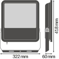 LEDV LED-Strahler LB22 FL PFM 165W/6500K SYM 100 BK