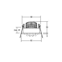 Brumberg LED-Deckeneinbaustrahler 230V 6W 3000K IP65