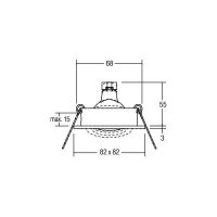 Brumberg Deckeneinbaustrahler LB22 GX5,3 50W titan NV...