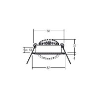 Brumberg LED-Einbaustrahler LB22 230V 6W 3000K chrom