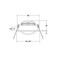 Brumberg LED-Einbaustrahler LB22 230V 6W 3000K chrom