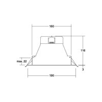 Brumberg LED-Deckeneinbaustrahler LB22 1460lm...