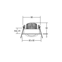 Brumberg LED-Deckeneinbaustrahler alu matt 6W 470lm 3000-1800K