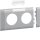 TEHALIT Modularblende 2fach Steckd beschr. 80mm lichtgrau