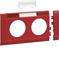 TEHALIT Modularblende 2fach Steckd beschr. 80mm rot