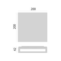 Spittler LED-Wandleuchte LB22 MIMIK 20 FLAT BI 24W 4000K ANTR