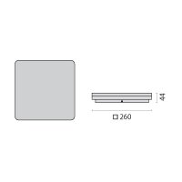 Spittler LED-Deckenleuchte WL260 opal 18/24W 830/840 grau...