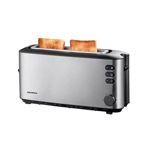 SEVERIN Langschlitztoaster AT 2515 edelstahl-gebürstet-schwarz