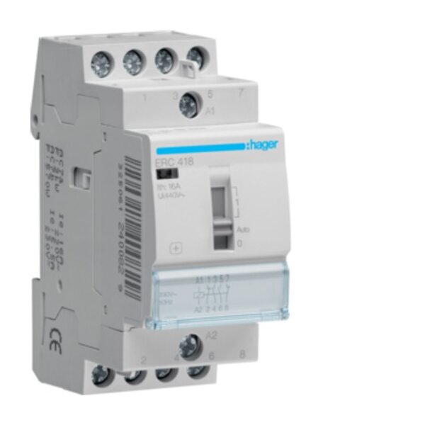 Hager Installationsrelais ERC418 16A 2S+2Ö 230V