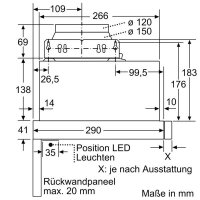 Siemens Dunstabzug LI64LA521 Flachschirmhaube IQ100