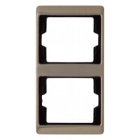 Berker Rahmen 13240001 2fach senkr. hellbronze metall