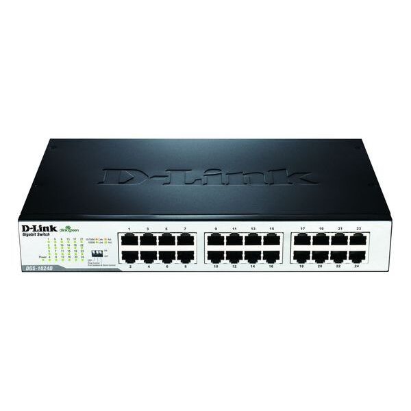 D-Link 19" Switch unmanaged lüfterlos 24x10/100/1000T DGS-1024DE