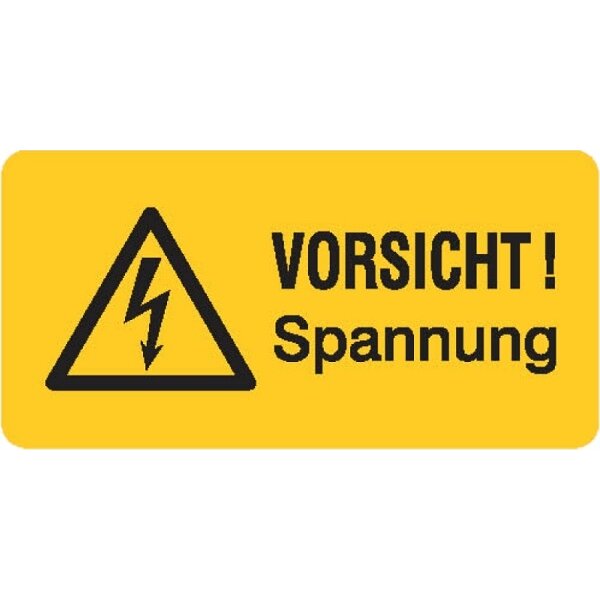 JAHN Folie selbstklebend 05/149F VORSICHT! Spannung (VE: 500 St.)