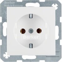 Berker Steckdose SCHUKO 47438989 polarweiss glänzend