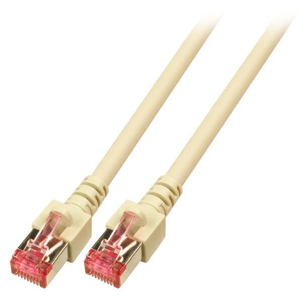 DNTE Patchkabel RJ45 S/FTP Cat6 Eco grau 0,5m mit Längenaufdruck