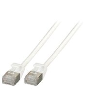 DNTE Patchkabel RJ45 U/FTP Cat.6A TPE 4,0mm 0,5m weiß