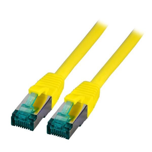 DNTE Patchkabel RJ45 S/FTP Cat.6A LSZH  0,5m gelb