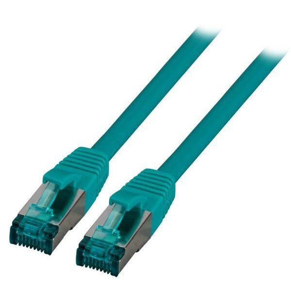 DNTE Patchkabel RJ45 S/FTP Cat.6A LSZH  0,15m grün