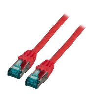 DNTE Patchkabel RJ45 S/FTP Cat.6A LSZH  0,5m rot