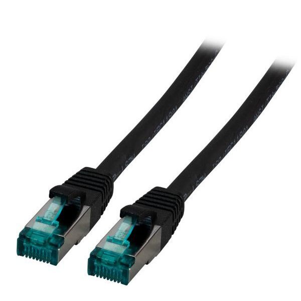 DNTE Patchkabel RJ45 S/FTP Cat.6A LSZH  10m schwarz