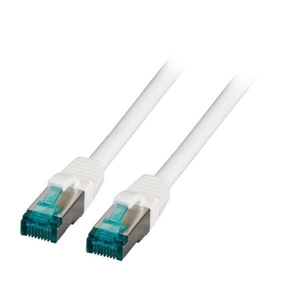 DNTE Patchkabel RJ45 S/FTP Cat.6A LSZH  1m weiß