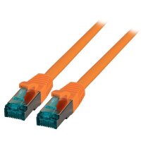 DNTE Patchkabel RJ45 S/FTP Cat.6A LSZH  0,5m orange