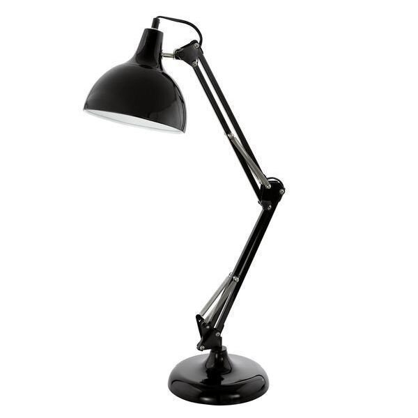 EGLO Tischleuchte TL 1 E27 schwarz BORGILLIO
