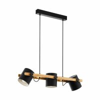 EGLO LED-Pendelleuchte 3xE27 max. 60W Stahl schwarz