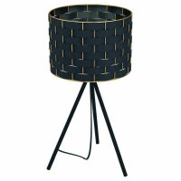 EGLO Tischleuchte LB22 E27 ma. 40W Stahl schwarz