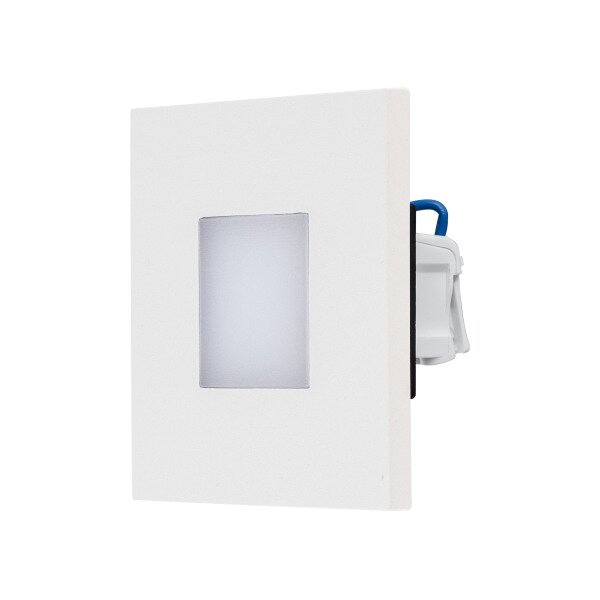 EVN LED-Wandeinbauleuchte LB22 Edelstahl weiß IP44 1,8W 55lm 3000K