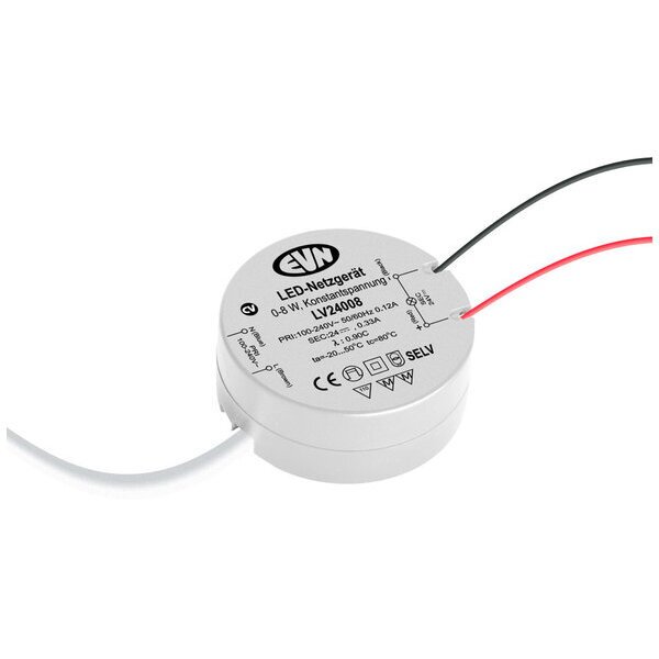 EVN LED-Betriebsgerät Kunststoff 0,1-8W 24V DC IP20 weiss