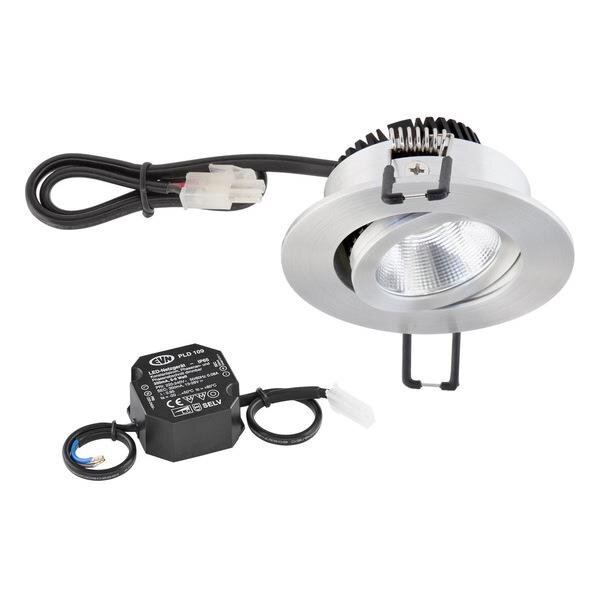 EVN LED-Deckeneinbaustrahler LB22 alu natur 6W 3000K