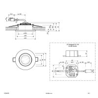 EVN LED-Deckeneinbaustrahler LB22 alu natur 6W 3000K