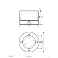 EVN LED-Bodeneinbaustrahler LB22 Edelstahl 12W 950lm 3000K