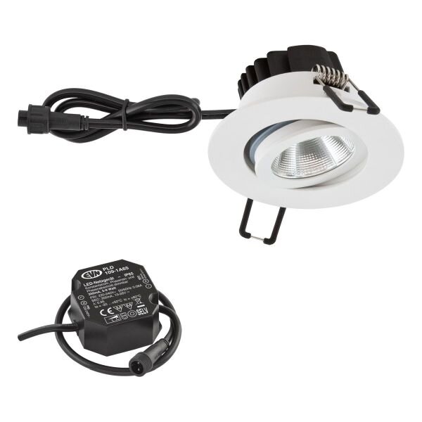 EVN LED-Deckeneinbaustrahler LB22 weiß-3000K-8,4W-1010lm-350mA