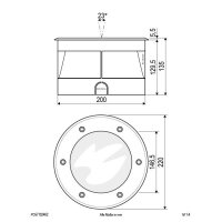 EVN LED-Bodeneinbaustrahler LB22 Edelstahl 24W 1465lm 3000K