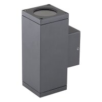 EVN Wandleuchte IP54 GU10 max. 2x 11W 2-flmg. anthrazit