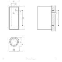 EVN Wandleuchte LB22 2fl. rund dark grey IP44 GU10