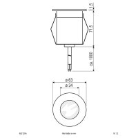 EVN LED-Bodeneinbaustrahler LB22 2W 3000K 82lm IP65...