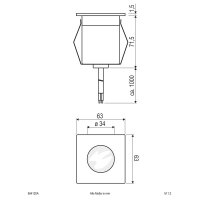 EVN LED-Bodeneinbaustrahler LB22 2W 3000K 82lm IP65 anthrazit