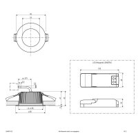 EVN LED-Deckeneinbaustrahler LB22 7W 764lm IP54 weiß