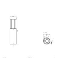 EVN LED-Pollerleuchte LB22 7W 3000K 355lm IP54 anthrazit