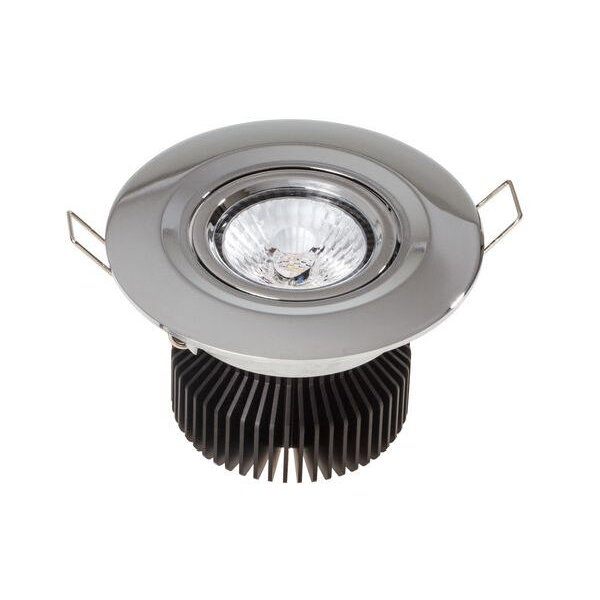 LEDxON LED-Deckeneinbaustrahler LB22 EDOS SB 100mm ww 12W IP20 chr 950lm dim