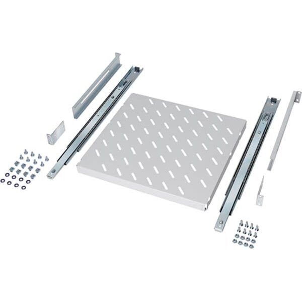 SCHÄFER 19 Fachboden ausziehbar 19 Zoll Vollausz. 1HE 600 R7035 verp.