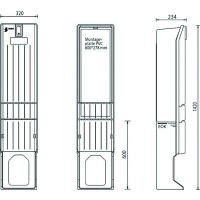 UESA Verteilersäule A010-M-1420 H1420xB320xT234